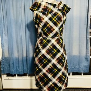Jolie Moi UK Plaid sleeveless Midi Dress